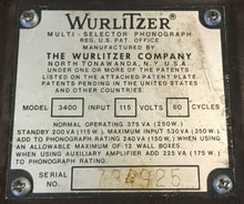 Wurlitzer Statesman Jukebox