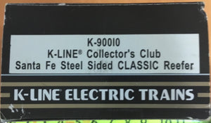 K Line Santa Fe Steel Sided Classic Reefer