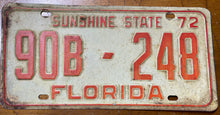1972 Florida license playe